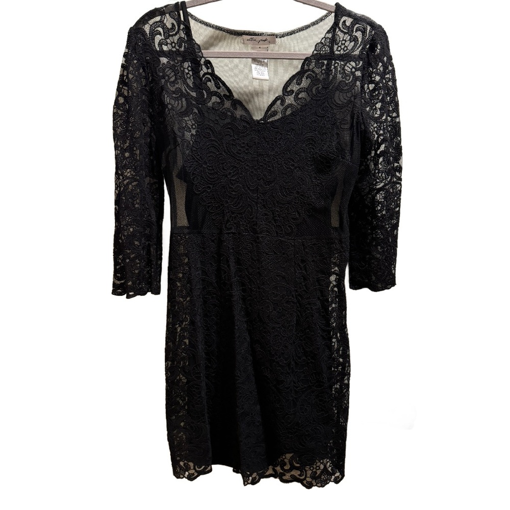Black dress with lace overlay and slip dress underneath
